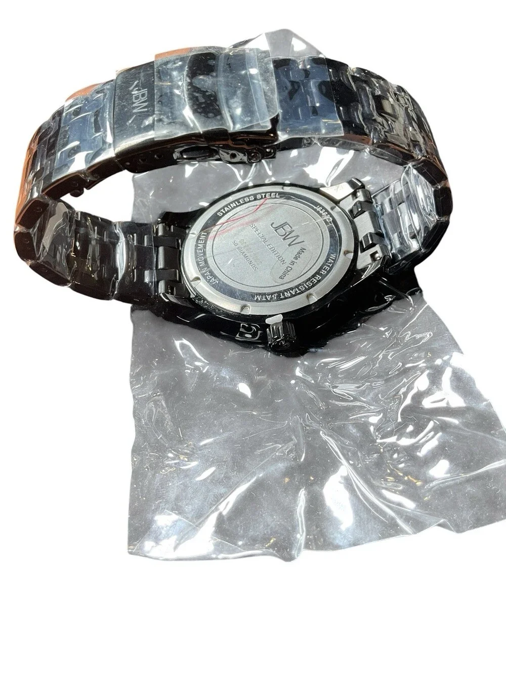JBW 47mm Special Edition Diamond Black Crowne J6363D 0098/1000 Mens Watch